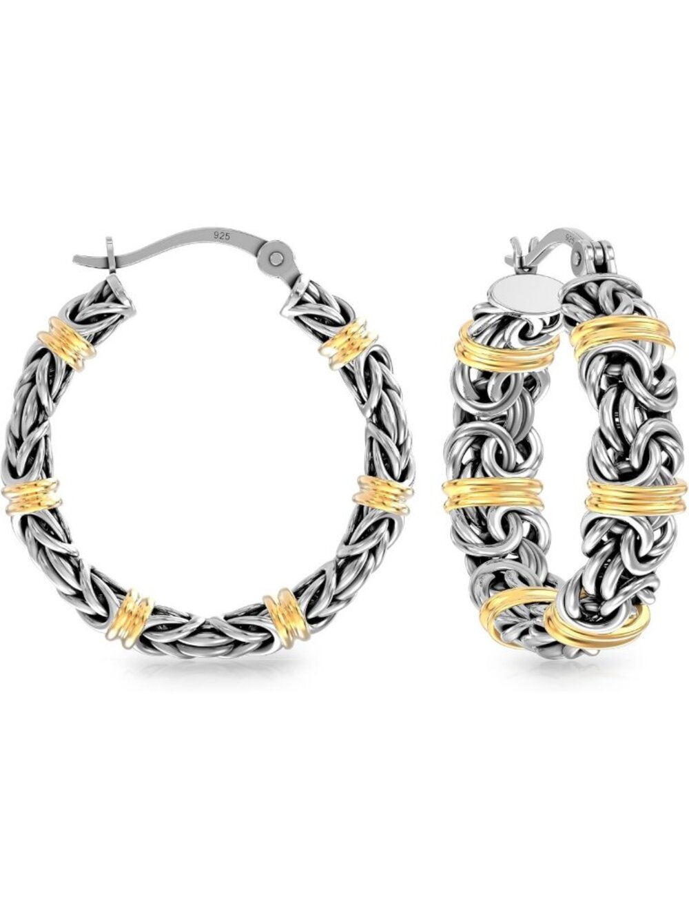 925 Sterling Silver Bali-Style Hoop Earrings | Lightweight Vintage Jewelry Gift